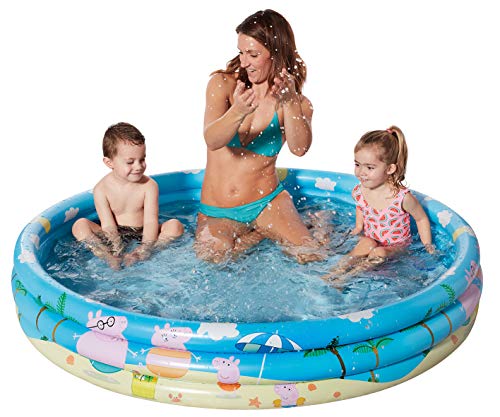 Smart Planet Peppa Pig - Piscina infantil hinchable - 150 x 25 cm - 3 anillos de Peppa Pig - Piscina infantil - Piscina infantil - Piscina infantil - Piscina para bebés