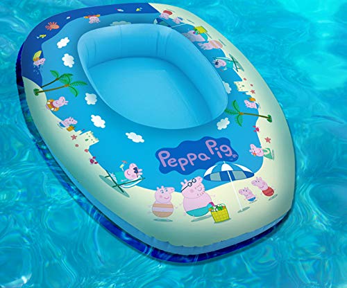 Smart Planet Piscina infantil con forma de barca, hinchable, 80 x 54 x 22 cm