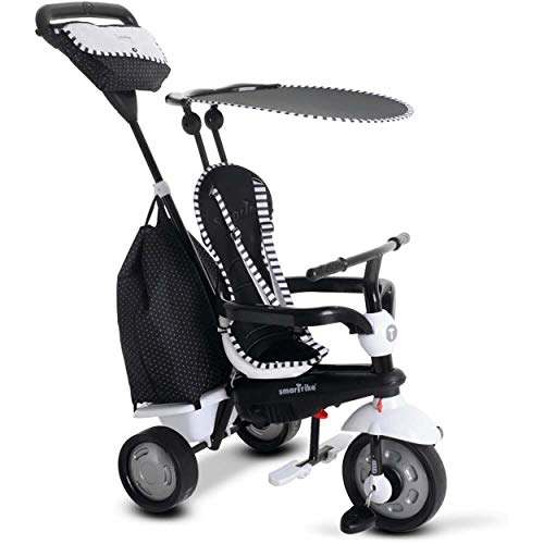 smarTrike Glow Touch Steering 6952400 - Triciclo 4 en 1, Color Negro y Blanco