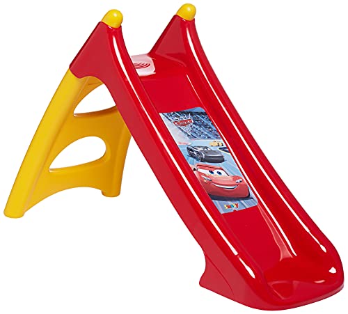 Smoby Cars 3 - Tobogán de Plástico para Niños de 2-4 Años, Rojo y Amarillo, XS, 125 x 50 x 75 cm (820613)