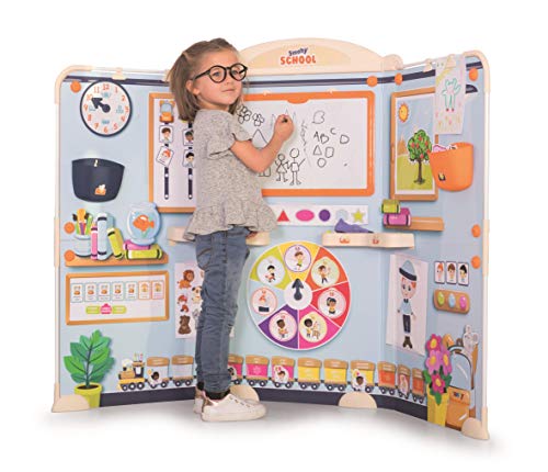 Smoby - Escuela Plegable para Jugar a Profes y Alumnos, para Niños a partir de 3 Años - 135 x 41 x 111 cm (Ancho x Fondo x Alto)