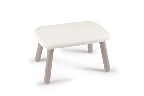 Smoby Mesa infantil kids, elegante diseño y estructura sólida, plástico estable a los rayous UV, adecuado para niños a partir de 18 meses, color blanco (880405), grande