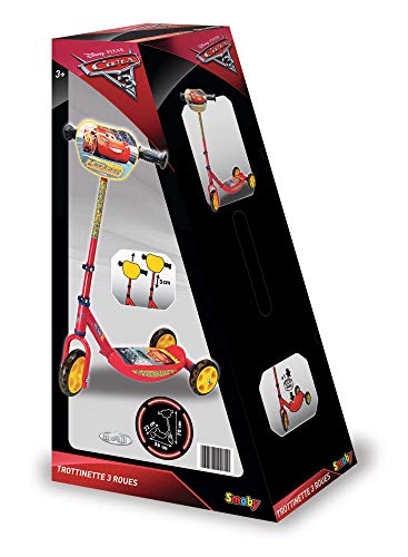 Smoby Patinete con 3 Ruedas, diseño Cars 3 (Simba Toys 750154)