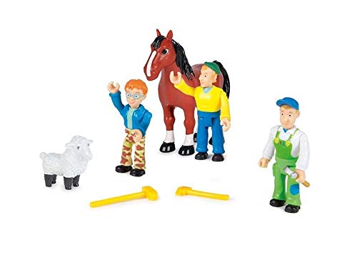 Smoby – Sam el Bombero – Estuche de 10 Figuras – Animales y numerosos Accesorios – Figuras articuladas – 109251023002