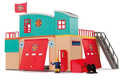 Smoby Sam le Bombero – Casillero de Bomberos Pontypandy + 1 Figura, Sonidos y Luces – Pilas Incluidas – 109251039002WEB