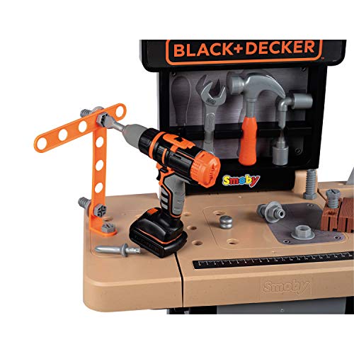 Smoby - Taller de Trabajo Plegable Black and Decker, para Niños a partir de 3 Años - 60 x 30 x 78 cm (Ancho x Fondo x Alto)