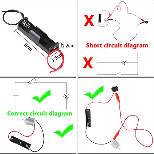 Sntieecr Kit de Motor de Circuito Eléctrico, Kits de Aprendizaje Educativo y Experimentos Científicos para Niños DIY Stem Proyecto de Ingeniería