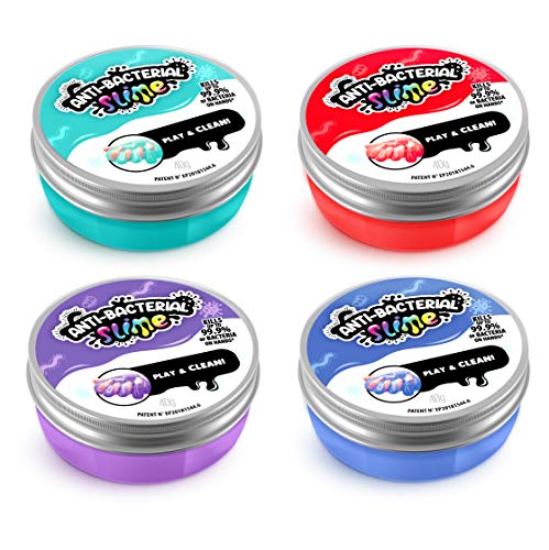 So Slime Anti-bacterial- Anti-Bacterial 4 Pack SDO-DSM008UK Slime, Multicolor (Canal Toys DSM 008UK)