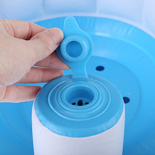 Sofá Inflable de la Silla de los niños Lindos Construido en el Asiento de baño de la Bomba Sofá portátil del Juego del bebé Regalo Maravilloso para los niños(Azul)