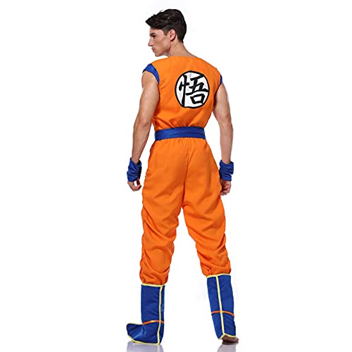 Son-Goku Disfraz de Cosplay Dragon-Ball Adult Men Anime Set Traje de Carnaval de Halloween