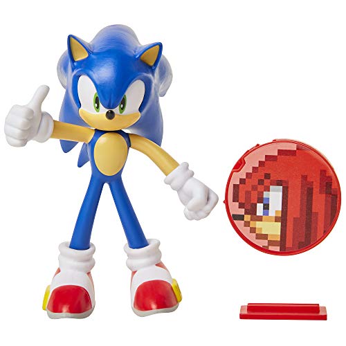 SONIC Figura de accción Sonic The Hedgehog (tamaño 10cm) con Miembros Flexibles y Accesorio, 400514