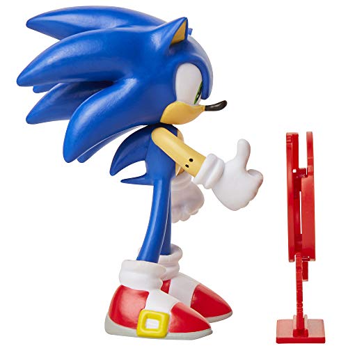 SONIC Figura de accción Sonic The Hedgehog (tamaño 10cm) con Miembros Flexibles y Accesorio, 400514