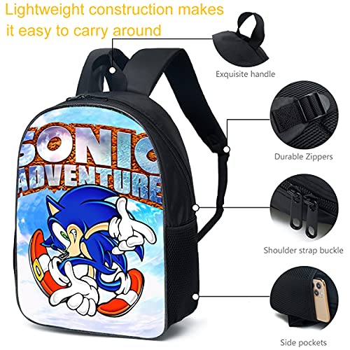 Sonic - Mochila Sonic Bag para niña y niño, diseño de dibujos animados