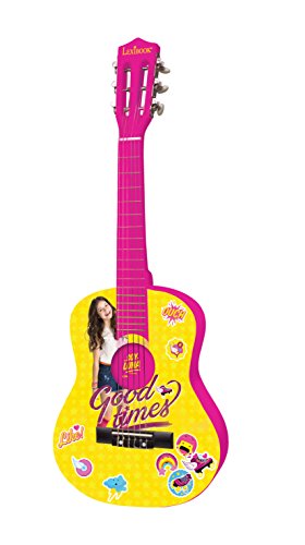 Soy Luna-Disney Guitarra Clásica De 6 Cuerdas, 78 cm Largo, Material de Madera (Lexibook K2000SL), Color Amarillo