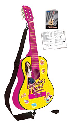 Soy Luna-Disney Guitarra Clásica De 6 Cuerdas, 78 cm Largo, Material de Madera (Lexibook K2000SL), Color Amarillo