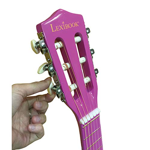 Soy Luna-Disney Guitarra Clásica De 6 Cuerdas, 78 cm Largo, Material de Madera (Lexibook K2000SL), Color Amarillo