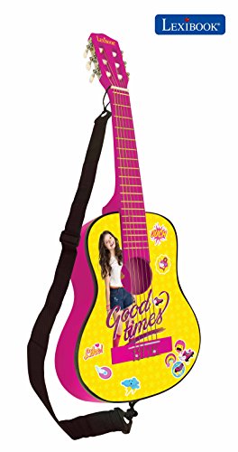 Soy Luna-Disney Guitarra Clásica De 6 Cuerdas, 78 cm Largo, Material de Madera (Lexibook K2000SL), Color Amarillo