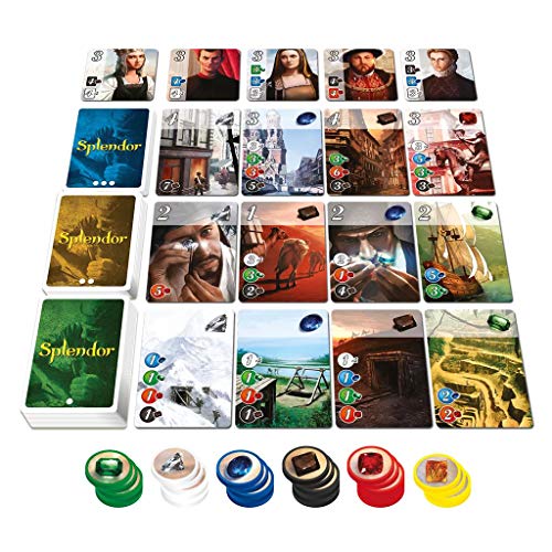 Space Cowboys- Splendor – Recolecta Piedras Preciosas y consigue Cartas y Nobles, Todo en Busca de prestigio. Un Juego Sencillo y táctico al Que no podrás Dejar de Jugar, Color (Asmodee ADE0SPL01ML)