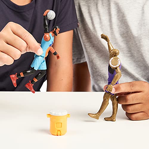 Space Jam 2: Un Nuevo Legado Oficial Coleccionable 5 Pulgadas articulada Figura de acción Paquete 2: Lebron James y Chonos con Accesorios de Baloncesto y Enfriador de Agua