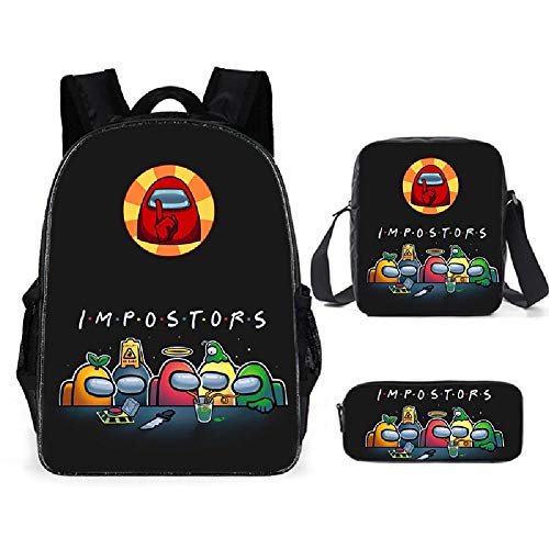 Space Kill Among Us Mochila Mochilas de Escuela Primaria Among US-6_Traje de Tres Piezas