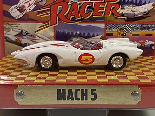 Speed Racer Mach 5 Five White con pantalla de lata coleccionable Speed Racer 1/64 modelo fundido a troquel de Johnny Lightning JLDR015-JLSP120