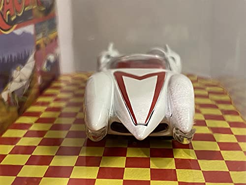 Speed Racer Mach 5 Five White con pantalla de lata coleccionable Speed Racer 1/64 modelo fundido a troquel de Johnny Lightning JLDR015-JLSP120