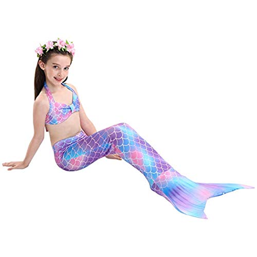 SPEEDEVE Traje de Baño Bikini Sirena para Niña,DH48-130