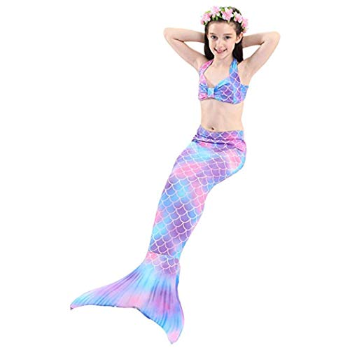 SPEEDEVE Traje de Baño Bikini Sirena para Niña,DH48-130