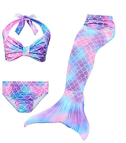 SPEEDEVE Traje de Baño Bikini Sirena para Niña,DH48-130