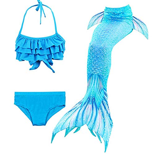 SPEEDEVE Traje de Baño Bikini Sirena para Niña,DH53-120