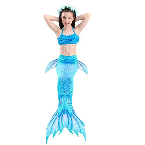 SPEEDEVE Traje de Baño Bikini Sirena para Niña,DH53-120