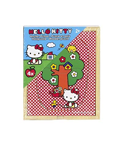 Speelgoedland B.V. Puzzle Madera Hello Kitty 4 PCS 12X15CM