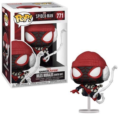 Spider-Man Miles Morales Winter Suit Pop # 771 Marvel Gamerverse Vinyl Figure (Bundled with EcoTek Protector to Protect Display Box)