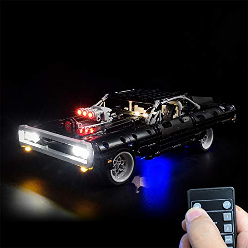 Spieland Juego de luces compatibles con Lego 42111 Technic Doms Dodge Charger, mando a distancia