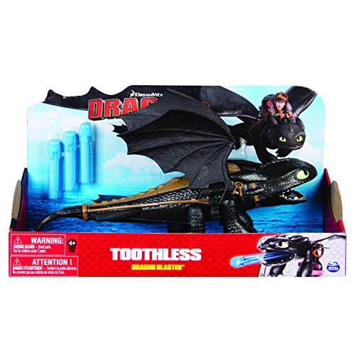 Spin Master 6044144 – Dreamworks Dragons – Dragon Blaster – sin dientes/Toothless, 1 unidad [modelo surtido]