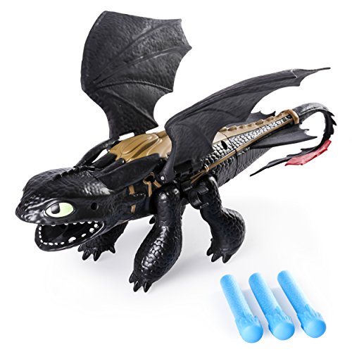 Spin Master 6044144 – Dreamworks Dragons – Dragon Blaster – sin dientes/Toothless, 1 unidad [modelo surtido]