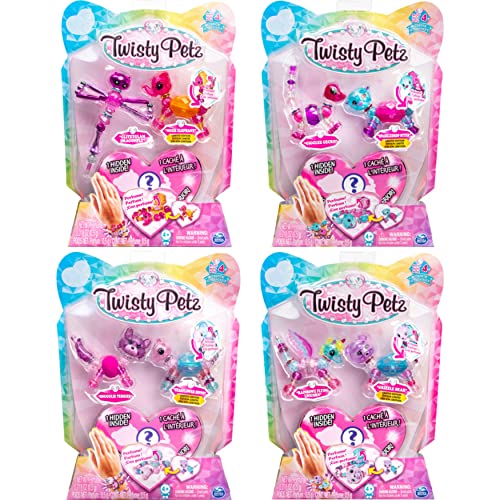 Spin Master Twisty Petz Three Pack Figures Razzle Elephant Pupsicle Puppy (20103204), Twisty Petz 3 Pack, Colores Surtidos