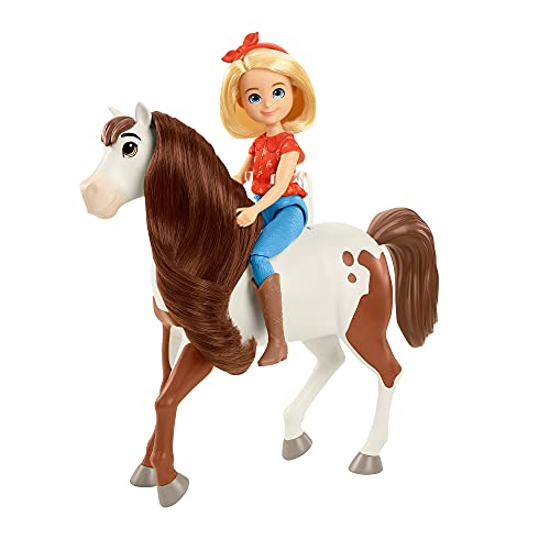 Spirit Abiagil con Boomerang Muñeca articulada con caballo de juguete con crin y cabeza articulada (Mattel GXF23)