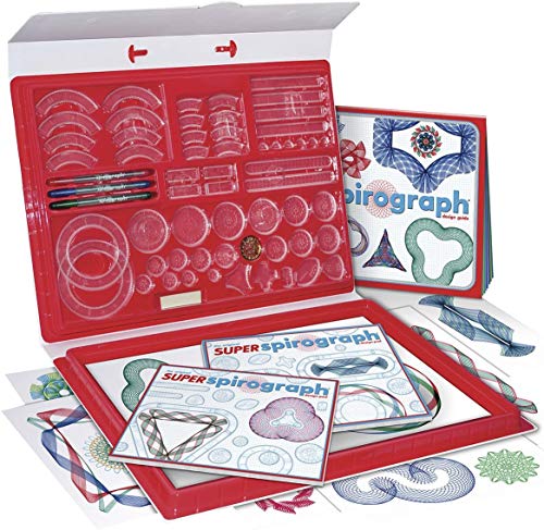 SPIROGRAPH Super Kit geométrico. Incluye 75 Accesorios, rotuladores y Papel de diseño. A Partir de 8 años. Ref. 41237 (Fábrica de Juguetes 41237.0)