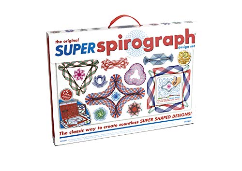 SPIROGRAPH Super Kit geométrico. Incluye 75 Accesorios, rotuladores y Papel de diseño. A Partir de 8 años. Ref. 41237 (Fábrica de Juguetes 41237.0)