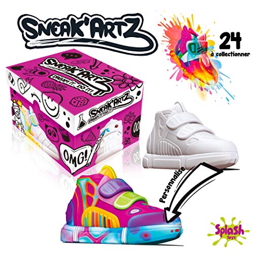 Splash Toys- SNEAK'ARTZ SHOEBOX Fuschia – Juego de Zapatillas – para niños a Partir de 5 años, Color Fucsia (Splashtoys 32231)