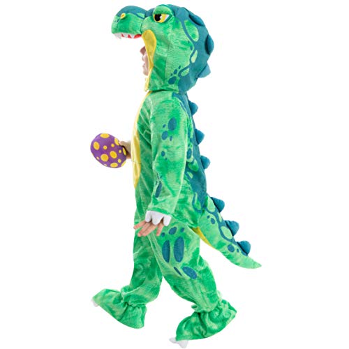 Spooktacular Creations Child Green T-Rex Costume for Halloween Trick or Treating Dinosaur Dress-up Pretend Play (Small ( 5 – 7 yrs))