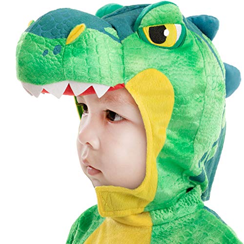 Spooktacular Creations Child Green T-Rex Costume for Halloween Trick or Treating Dinosaur Dress-up Pretend Play (Small ( 5 – 7 yrs))