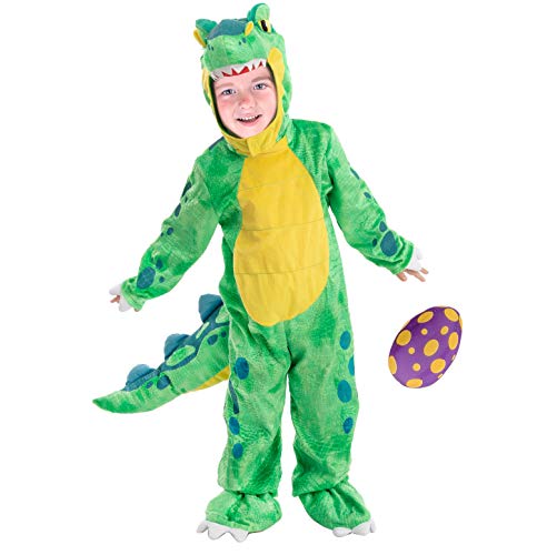 Spooktacular Creations Child Green T-Rex Costume for Halloween Trick or Treating Dinosaur Dress-up Pretend Play (Small ( 5 – 7 yrs))