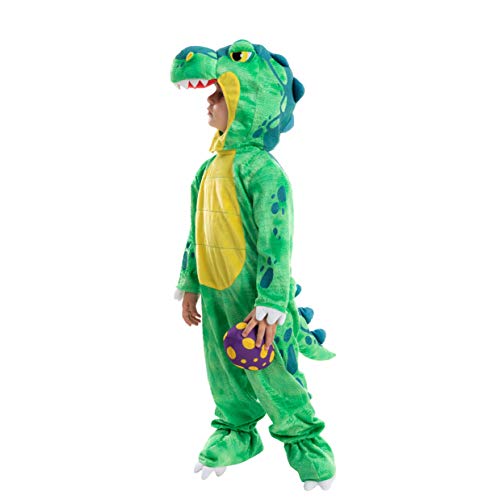 Spooktacular Creations Child Green T-Rex Costume for Halloween Trick or Treating Dinosaur Dress-up Pretend Play (Small ( 5 – 7 yrs))