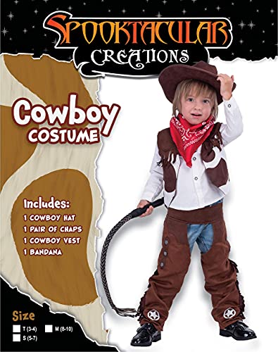 Spooktacular Creations Cowboy Costume Deluxe Set for Kids Halloween Party Dress Up,Role Play and Cosplay (Toddler( 3- 4yrs ))