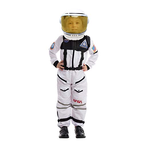 Spooktacular Creations Disfraz de piloto de Astronauta de la NASA con Casco de Visera móvil para niños (Large)