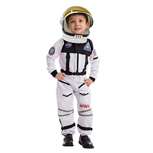 Spooktacular Creations Disfraz de piloto de Astronauta de la NASA con Casco de Visera móvil para niños (Large)