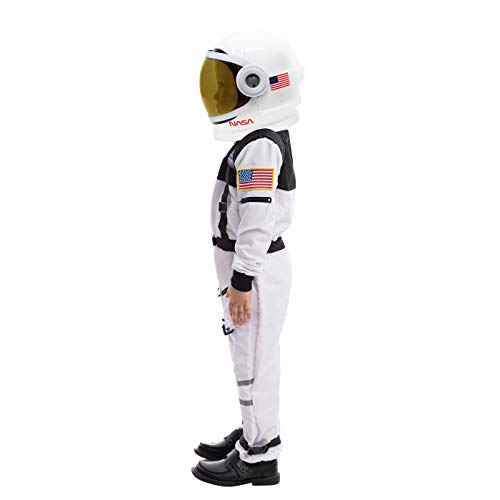 Spooktacular Creations Disfraz de piloto de Astronauta de la NASA con Casco de Visera móvil para niños (Large)