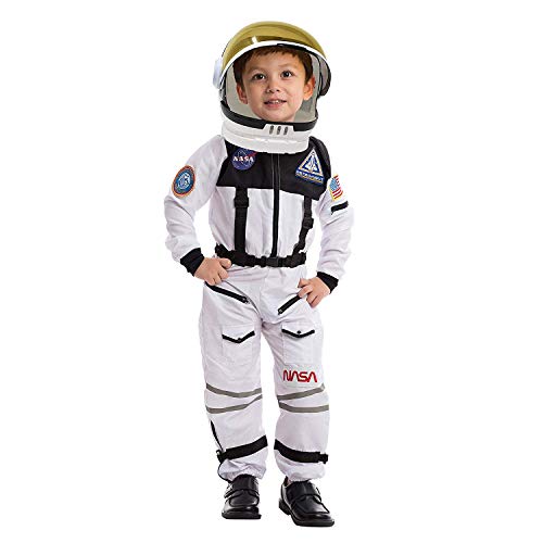 Spooktacular Creations Disfraz de piloto de Astronauta de la NASA con Casco de Visera móvil para niños (Toddler)